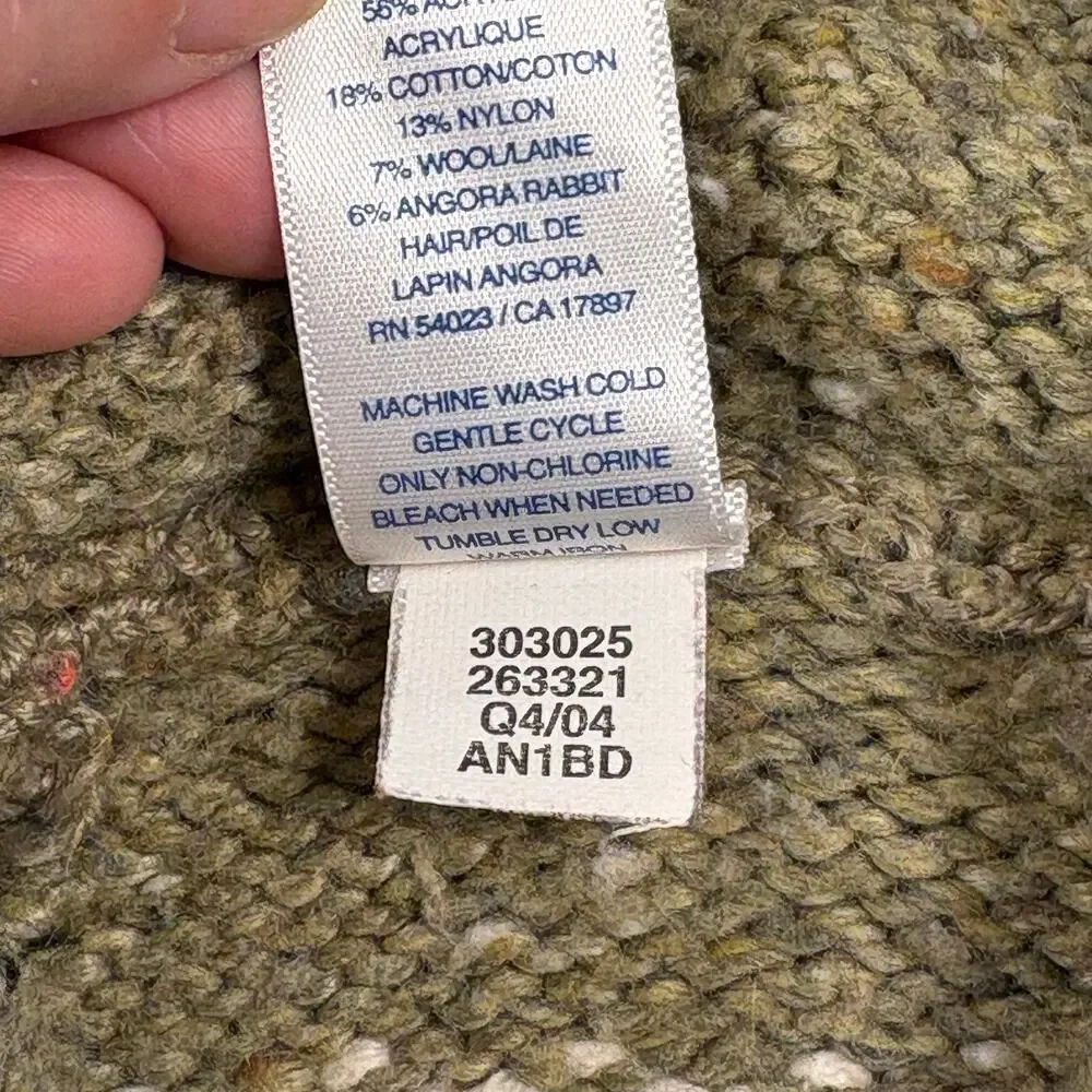 Old Navy Vintage Y2K Fair Isle Hooded Quarter Zip Sweater 12-18M Multicolor